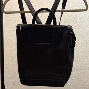 Matt & Nat Classic Black Vegan Leather Backpack